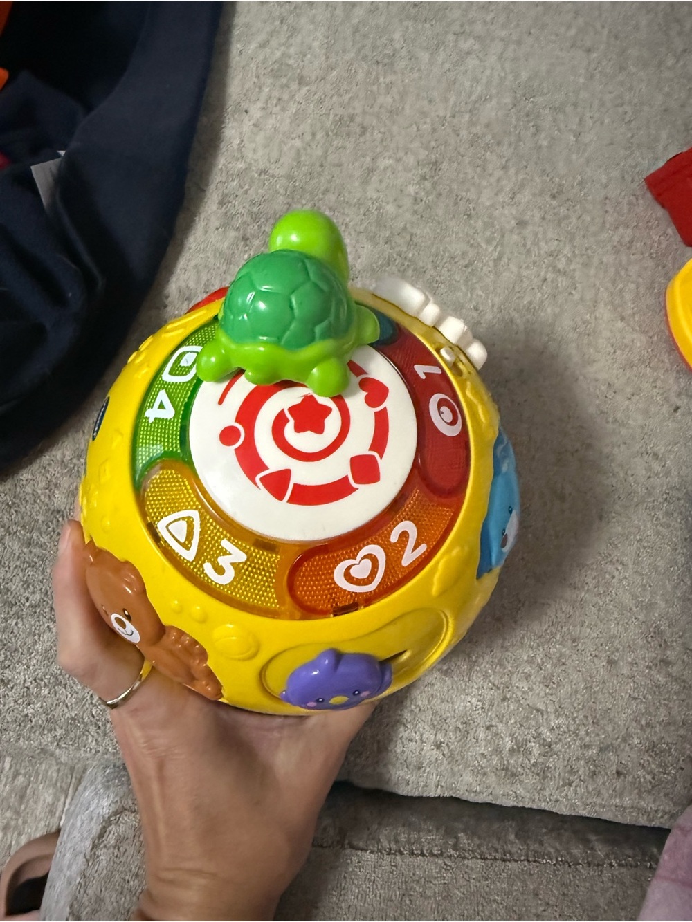 Educational Turtle Activity Ball Toy - Yellow & Green
